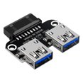 thumbnail image 1 of Adaptador de placa base USB 3.0 de 20 pines a doble tipo A (A) Hugtrwg Para estrenar, 1 of 6