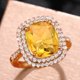 thumbnail image 1 of Anillos de boda de Zirconia cúbica Rosa grande con personalidad de Huitan para mujer, anillos románticos para ceremonia de matrimonio y fiesta, joyería de moda Tan Jianjun unisex, 1 of 2