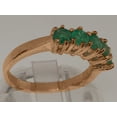 thumbnail image 4 of LBG British Made 14k Rose Gold Natural Emerald Womens Anniversary Ring - 33 size options - Size 8.5, 4 of 8