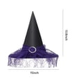 thumbnail image 4 of Sombrero Bruja Halloween Mini Puntiagudo para Fiesta Cosplay () Púrpura, 4 of 4