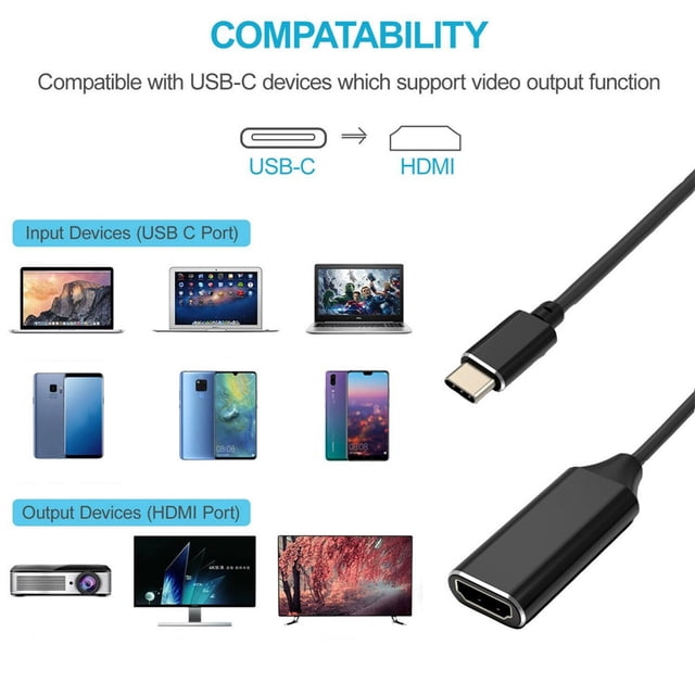 ddioayh Clearance USB-C Type-C to HDMI HDTV Adapter Cable For Galaxy Note10+