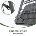 thumbnail image 3 of Uforic Hanging Egg Chair with Stand & Cushion, Swing Design, 330 Lbs for Indoor/Outdoor, Gray, 3 of 9