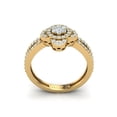 thumbnail image 3 of 0.5carat Round Cut Diamond Prong Women's Cluster Fancy Flower Ring Solid 10K Gold J SI2, 3 of 3