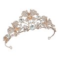 thumbnail image 1 of Corona de mariposa para novia, corona de diamantes de imitación, tiaras de reina, joyería para el cabello de boda para mujer (dorado) Adepaton CDWJ338-2, 1 of 7