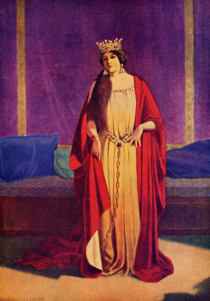She Displayed A Broad Golden Band Around Her Waist And A Golden Chain That Fastened Her To The Ground Illustration By George Hood 1869 To 1949 From Legends Of The Alhambra By Washington Irving Publish