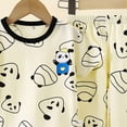 thumbnail image 4 of TOWED22 Infant Baby Boy Outfits 2 Pieces Crewneck Short Sleeve T-Shirt Tee Cartoon Pattern Casual Pocket Shorts Toddler Clothes(Black,7-8 Y), 4 of 4