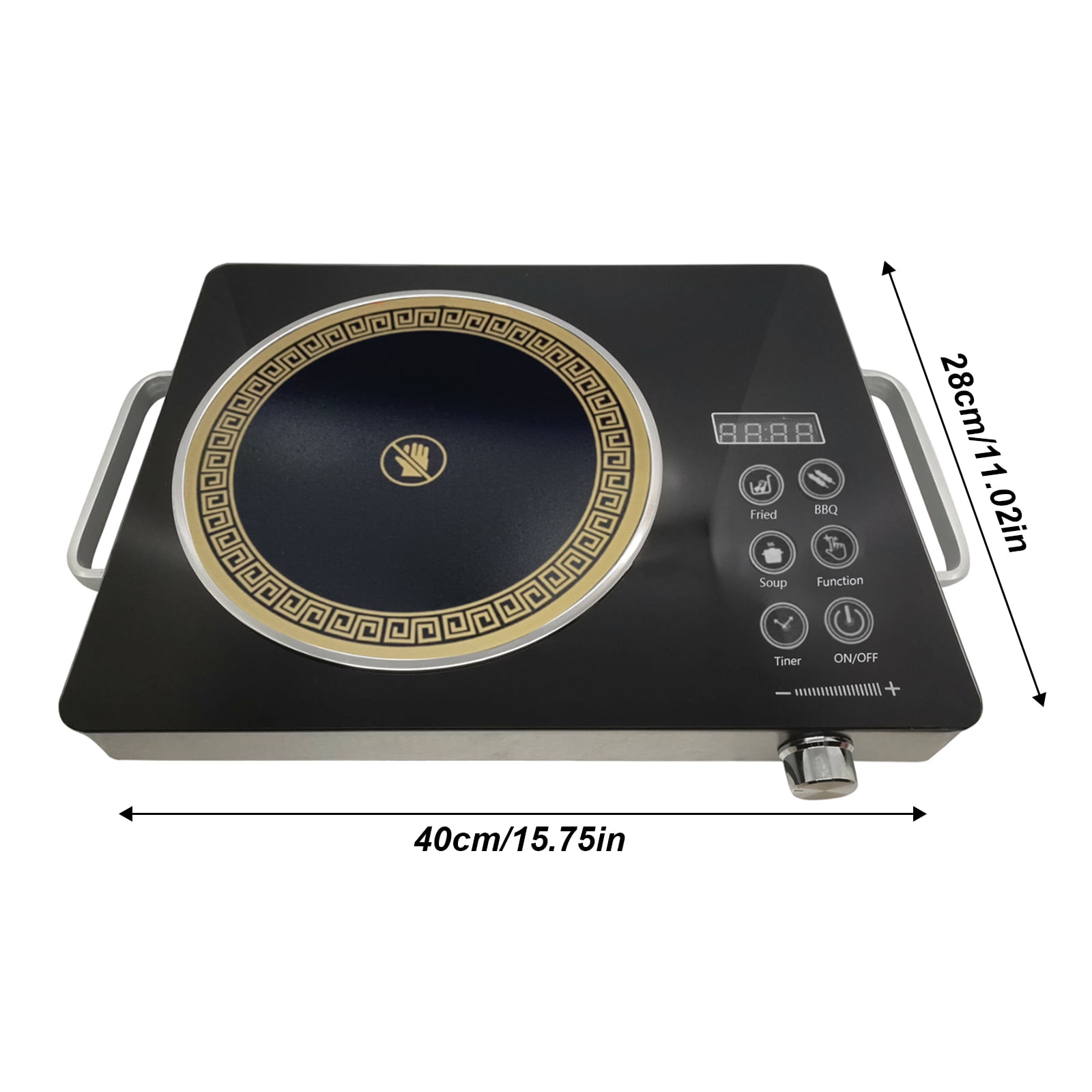 Electric Ceramic Stove, 3500W Hot Plate Infrared Induction Cooker, Home Cooktop Cooking Furnace US 110V, Portabel Electric Stove Burner, Knob Control, Timer, Safety Lock, One-piece Panel for Easy Cle