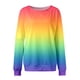 thumbnail image 4 of Camiseta suelta estampada a la moda para mujer, blusa de manga larga, cuello redondo, camisetas informales Pompotops  FGAJ9093, 4 of 4