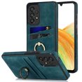 thumbnail image 2 of Nalacover for Samsung Galaxy A33 5G 6.4 inch Wallet Back Case,Luxury PU Leather Soft TPU Anti-Drop Shockproof Two Card Slots with Finger Ring Holder Kickstand Ultra Slim Phone Cover.Blue, 2 of 16