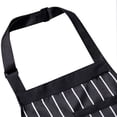 thumbnail image 4 of 2 Pack  Black/White Adjustable Bib Apron with 3 Pockets Cooking Kitchen Aprons for Women Men Chef, 4 of 7