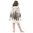 thumbnail image 7 of FORMRS Niños Bathrobe Unisex Hooded Robe Soft Plush Pajamas Sleepwear, Size 10-12T, Hand Drawn Christmas Trees, 7 of 7