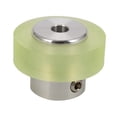 thumbnail image 3 of 3pcs 100mm Aluminum Polyurethane Industrial Encoder Wheel Measuring Wheel for Measuring Encoder,3 x Encoder wheel,Green & Silver, 3 of 8