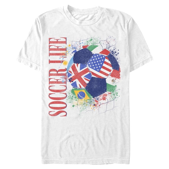Mens Lost Gods Soccer Is Life Artwork T Shirt