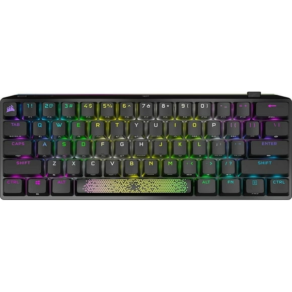 Corsair K70 PRO Mini Wireless 60% (CH-9189014-NA) Mechanical Cherry MX Speed Switch Keyboard with RGB Backlighting - Black (Renewed)