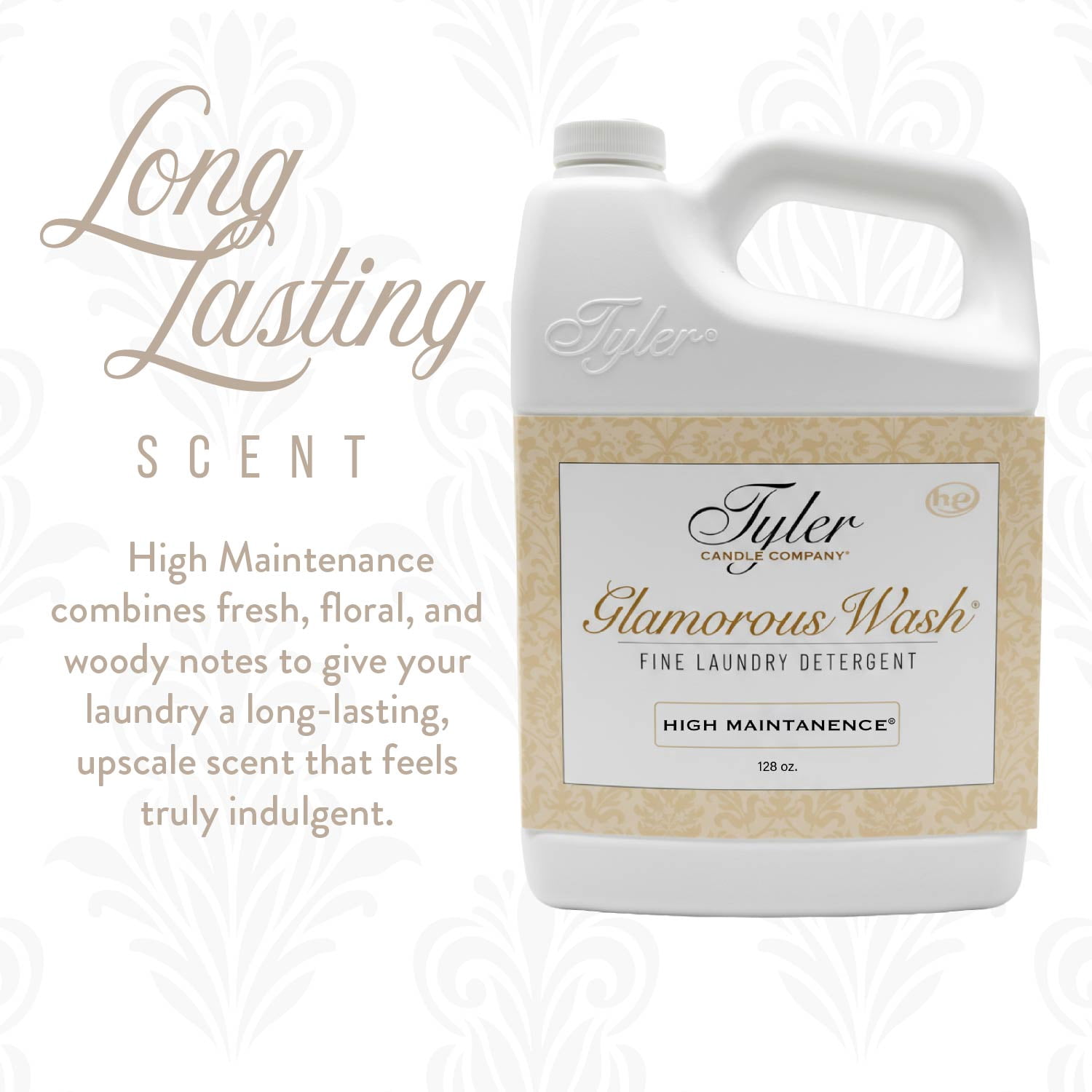 Tyler Candle High Maintenance Glamorous Wash Liquid Laundry Detergent, 48 Loads, 128 fl oz