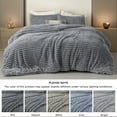 thumbnail image 4 of U by Bedsure 3 Pieces Fluffy Queen Comforter Set, Super Soft Faux Fur Grey Bedding Set, 1 Luxury Shaggy Fuzzy Comforter with 2 Pillowcases, 4 of 7