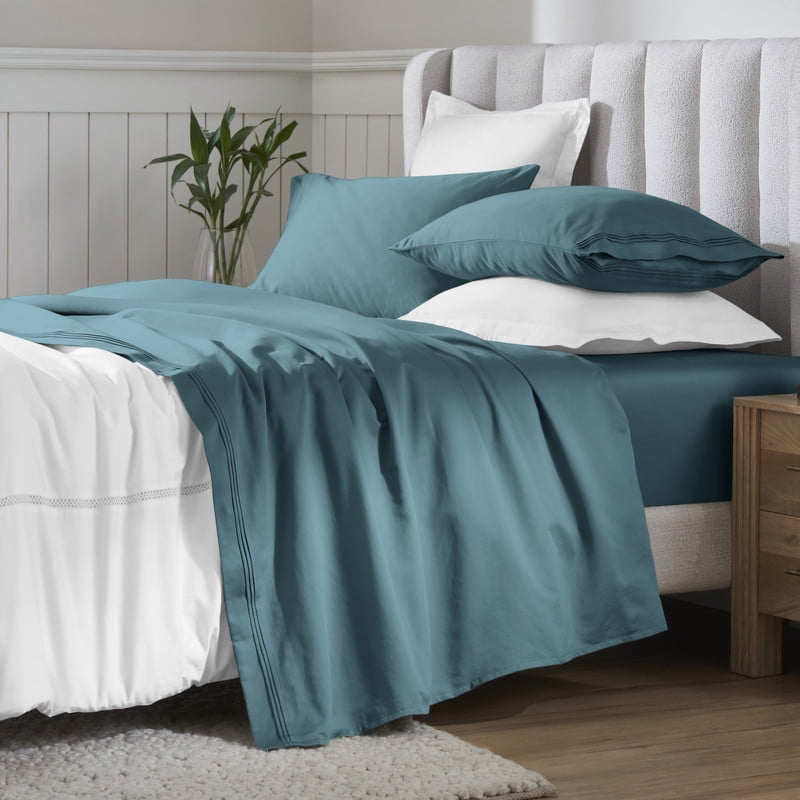 Superior Egyptian Cotton Deep Pocket 650 TC Sheet Set, Twin XL, Caribbean