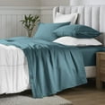 thumbnail image 3 of Superior Egyptian Cotton Deep Pocket 650 TC Sheet Set, King, Caribbean, 3 of 9