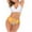 Yellow, variant on SMihono Bikini for Women Summer Plus Size Swimwear Women Sexy With Chest Pad Without Underwire Printed Double Shoulder Bikini Strappy Split Swimsuit