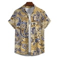 thumbnail image 5 of Camisa hawaiana de playa para hombre, nueva camisa con estampado 3D de flores para exteriores, de manga corta, con botones y cuello abatible, 2024, 5 of 5