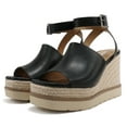thumbnail image 4 of Soda Women Espadrille Wedge High Heels Sandals Open Peep Toe Platform Ankle Strap STELLA-S Black 10, 4 of 5