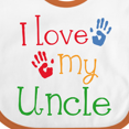 thumbnail image 4 of Inktastic I Love My Uncle Childs Boys or Girls Baby Bib, 4 of 4