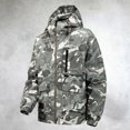 thumbnail image 2 of Luwomo Jackets for Womens Camo Jackets Lightweight Long Sleeve Hooded Windproof Outdoor Sport Coat Hiking Travel Daily Wear Tops Khaki1,L, 2 of 5