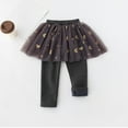 thumbnail image 2 of Kogui Leggings Girls Baby Girls Sparkling Sequin Tutu Skirt Legging Toddler Cotton Pants Size 3T 4T (Dark Gray,3-4 Years), 2 of 7