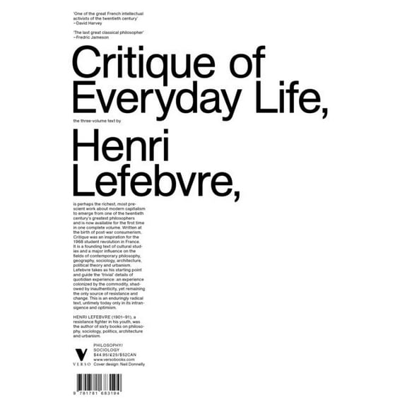 Critique of Everyday Life: The Three-Volume Text, (Paperback)