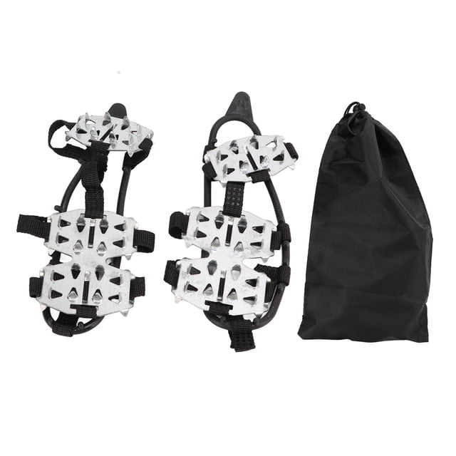 Crampones de escalada con dientes, 1 par de 24 dientes, picos de agarre para nieve y hielo, Crampones de escalada antideslizantes, diseño de última generación