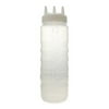 Vollrath 3324-13 Traex Color-Mate 24 oz. Clear Tri Tip Ridged Wide Mouth Squeeze Bottle
