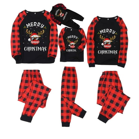 

Tangnade home pajamas Christmas Men Daddy Print Blouse Tops And Pants Xmas Family Clothes Pajamas Men Pajamas Black S