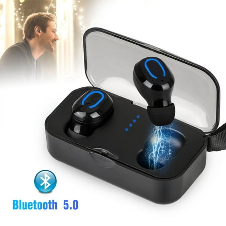 True Wireless Earbuds, EEEKit 3D Stereo Sound Bluetooth 5.0 Wireless Headphones Mini in-Ear Sports Earphones Noise Cancelling Headsets with Charging Case Compatible with iOS & (Best 3d Weather Widget For Android)