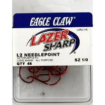 Lazer Sharp L2RUH-1/0 Octopus Hook, Red, Size 1/0