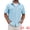 Sky Blue, variant on DARING DIVA Men's Linen Chest Pockets Short Sleeves Button Down Shirt M Gray