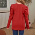 thumbnail image 4 of KAUOD Girls Long Sleeve Shirts Tops Plain Crew Neck Soft Blouse Teen Kids Cute Comfy Casual Tops Clothes Pullover Tops, 4 of 8