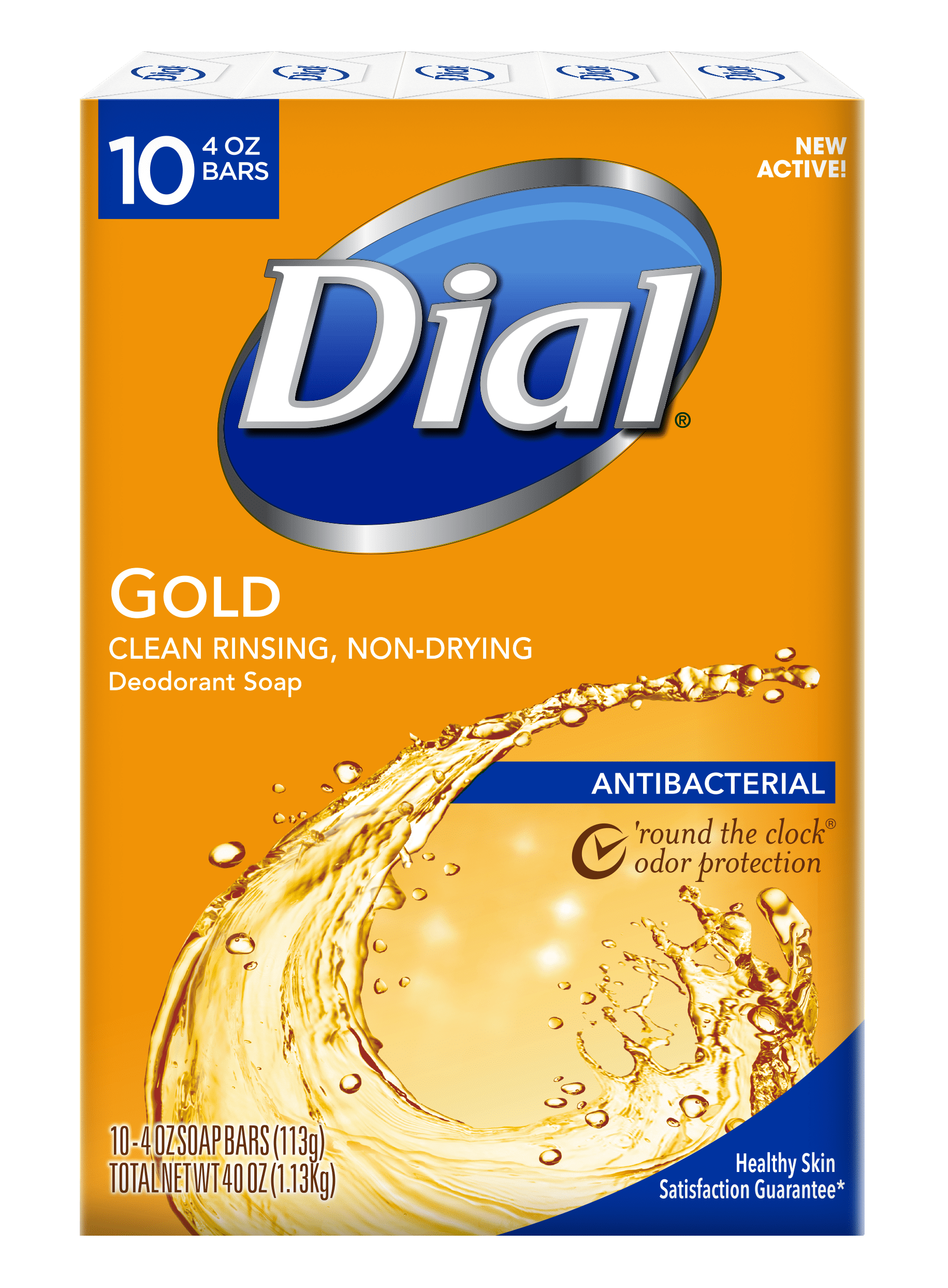 Photo 1 of Dial Nutriskin Moisturizing Glycerin or Antibacterial or Deodorant Bar Soap, Gold Antibacterial Deodorant, (10 Count of 4 oz Bars) , 10 Count (Pack of 1)