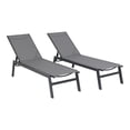 thumbnail image 4 of WALSPORT Aluminum Outdoor Lounge Chair Set,5 Position Adjustable Patio Chaise Lounge Chair for Pool,Beach(Grey）, 4 of 9