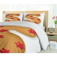 thumbnail image 5 of Ambesonne Christmas Alphabet Duvet Cover Sets, Letter S Stars, 2-Queen, Ginger Vermilion White, 5 of 7