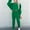 Green, variant on Babysbule Lounge Sets for Women Clearance Women's Long Sleeve Round Neck Pocket Leisure Tops + Pants Set Tracksuit Homewear