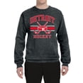 thumbnail image 2 of Wild Bobby City of Detroit Hockey Fantasy Fan Sports Unisex Crewneck Sweatshirt, Heather Black, Large, 2 of 5