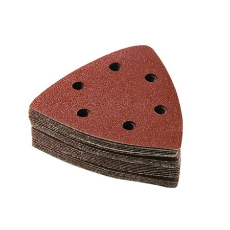 

20pcs Triangular Sanding Disc 90mm 6 Hole Hook & Loop Sandpaper Abrasive Tools