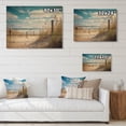 thumbnail image 4 of Designart "Calm Path To Dune Beach II" Nautical & Beach Print on Natural Pine Wood, 4 of 5