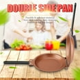 thumbnail image 3 of Double-Sided Pan, Pancake Pan, Omelette Pan, The Perfect Pancake Maker-Nonstick Copper Easy To Flip Pan, Frying Pan For Fluffy Pancakes, Omelets, Frittatas&More! Dishwasher Safe Large, Omelette Pan, 3 of 8