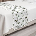 thumbnail image 2 of Floral Bed Runner, Illustration of Various Leaves and Plantation Nature, Decorative Accent Bedding Scarf for Hotels Homes and Guestrooms, King, Reseda Green Olive Green, by Ambesonne, 2 of 2