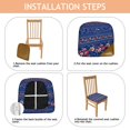 thumbnail image 4 of Pioneer Flower Seat Covers for Dining Room Chairs Set Of 4,Stretch Printed Washable Chair Seat Cover with Elastic Ties and Button,Removable Waterproof Couch Cushion Covers, 4 of 6