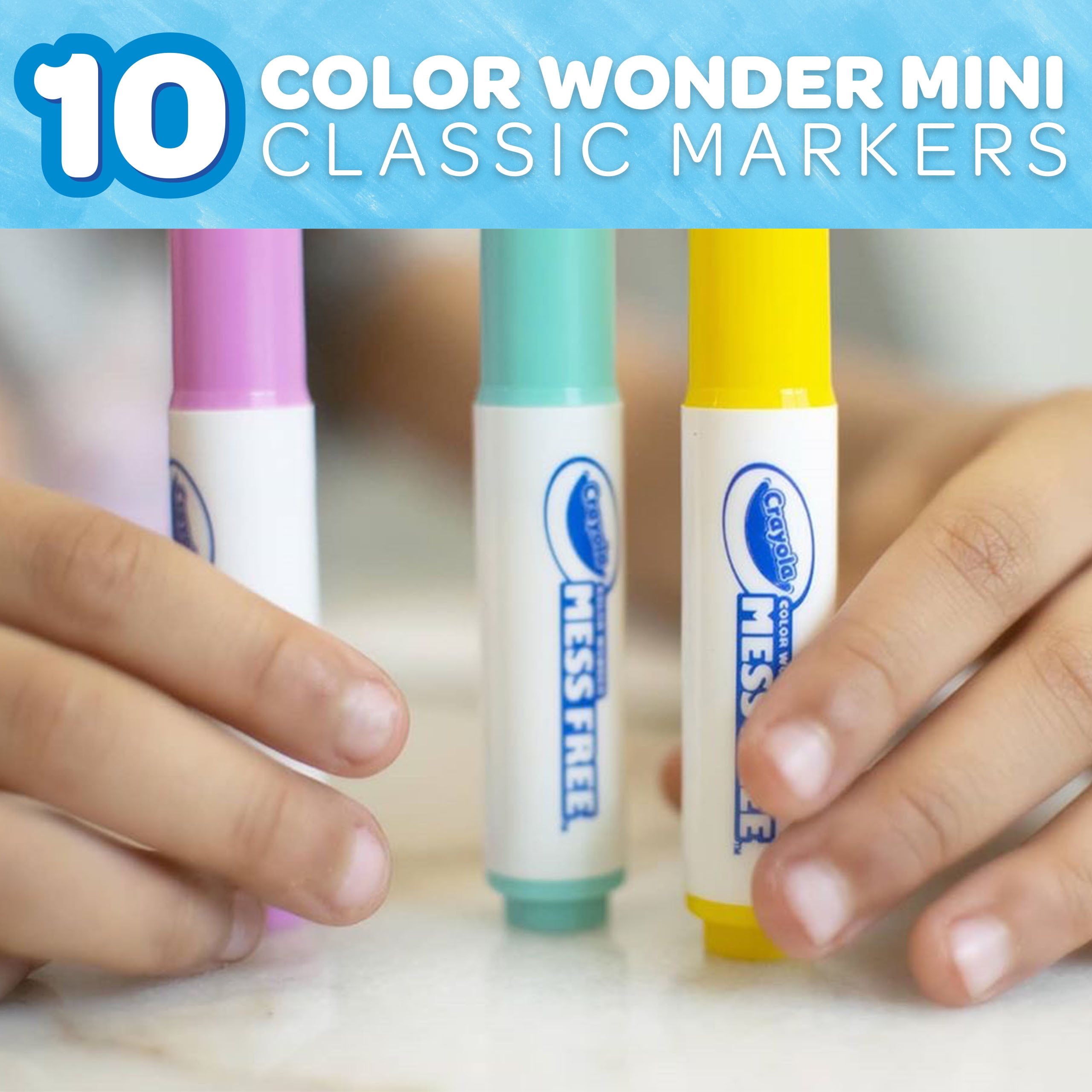 Crayola Color Wonder Scented Marker Set, 10 Ct, Toddler Craft, Mess Free Markers for Kids, Classic Colors, Gift for Toddlers