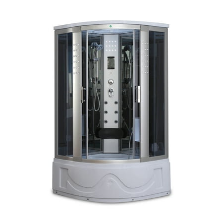 Kokss 8002-A Steam Shower Enclosure with Massage Hydro Jets, LED Lights and Rainfall