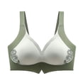 thumbnail image 5 of Zshosam Bras for Women Plus Size Full Coverage Bra with Wide Strap for Heavy (Green,XXXXXXL), 5 of 6