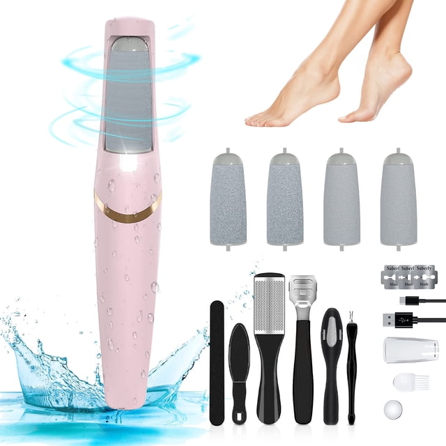 Eliminador eléctrico de callos de pies Heelos, recargables, con 4 rodillos
